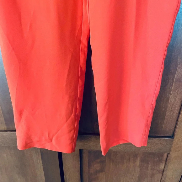 Milly Pants Tapered Leg Half Elastic Waist Pull On Orange Size Small - Picture 3 of 9